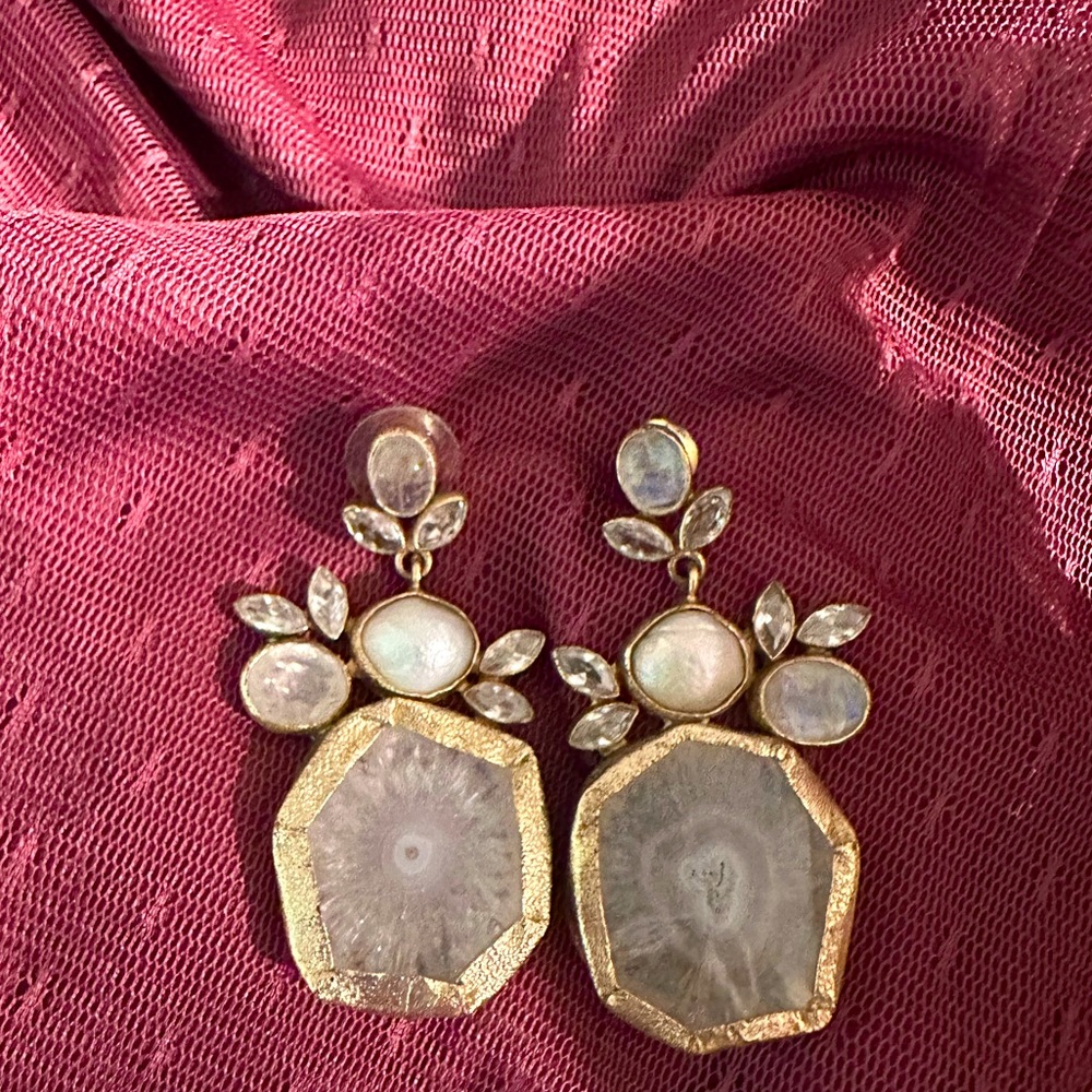 BHLDN Druzy Drop Earrings